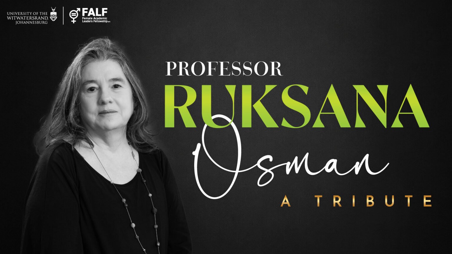 Falf Inaugural FALF Champion Award : Professor Ruksana Osman - FALF